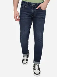 JADE BLUE Men Mid-Rise Slim Fit Light Fade Cotton Jeans