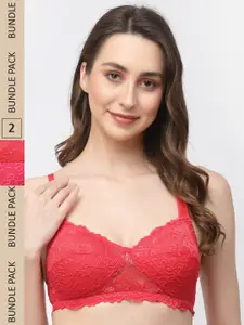 Docare Pack of 2 Non-Padded Lace T-Shirt Bra