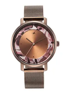 Fastrack Women Embellished Dial & Bracelet Style Straps Analogue Watch 6287QM01