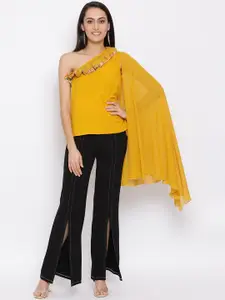 ALL WAYS YOU One Shoulder Cape Sleeve Top