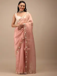 KALKI Fashion Beads and Stones Embellished Tissue Saree