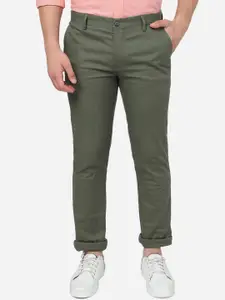 Greenfibre Men Slim Fit Mid-Rise Cotton Chinos