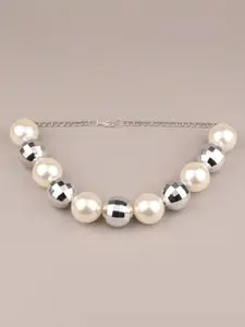 ODETTE Silver-Plated Beaded Necklace