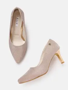 ELLE Party Slim Heel Shimmer Pumps