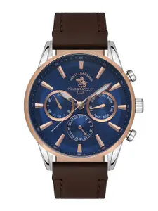SANTA BARBARA POLO & RACQUET CLUB Men Dial & Leather Straps Analogue Watch SB 1 10419-2