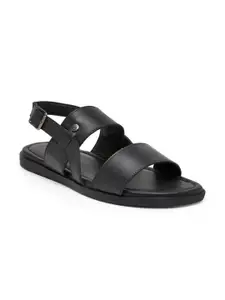 BEAVER Men Leather Comfort Sandals With Buckle