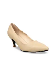 SHUZ TOUCH Pointed Toe Kitten Pumps