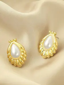 AVANT-GARDE PARIS Gold-Plated Teardrop Shaped Studs Earrings