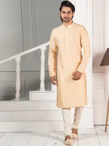 KISAH Mandarin Collar Straight Kurta with Churidar