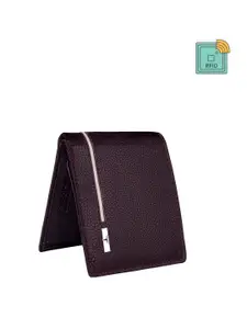 URBAN FOREST Men Leather RFID Blocking Two Fold Wallet