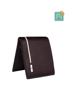 URBAN FOREST Men Leather Rfid Blocking Two Fold Wallet