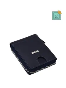 URBAN FOREST Men RFID Blocking Leather Zip Around Wallet