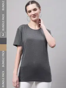 MACK JONNEY Pack Of 2 Printed Cotton T-shirts