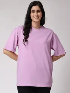 The Label Bar Drop-Shoulder Cotton Oversized Fit T-shirt