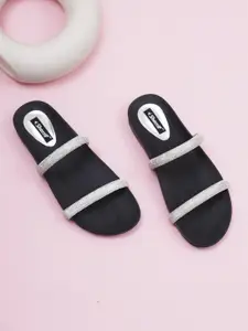 Sherrif Shoes Women Embellished Open Toe Flats