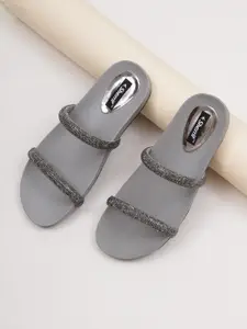 Sherrif Shoes Women Embellished Open Toe Flats