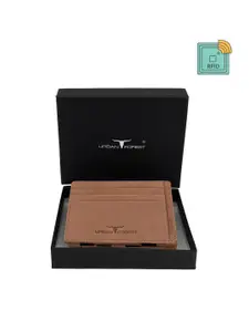 URBAN FOREST Men Leather Rfid Blocking Two Fold Wallet