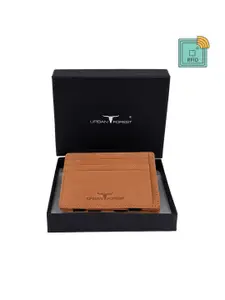 URBAN FOREST Men Leather Rfid Blocking Two Fold Wallet