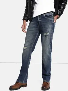 The Roadster Life Co. Men Bootcut Highly Distressed Light Fade Stretchable Casual Jeans