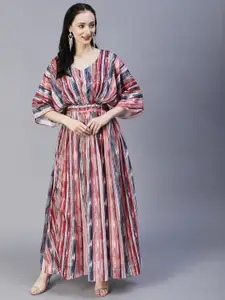 FASHOR Multicoloured Floral Print Crepe Maxi Dress