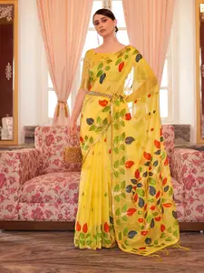 elora Floral Motif Woven Design Cotton Saree