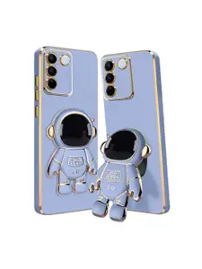 Karwan Vivo V27 Phone Back Case With Astronaut Holster Stand