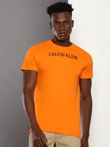 Calvin Klein Jeans Brand Logo Printed Pure Cotton Slim Fit T-shirt