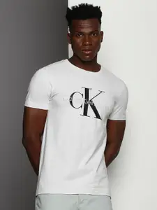 Calvin Klein Jeans Brand Logo Printed Round Neck Slim Fit T-shirt
