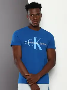 Calvin Klein Jeans Brand Logo Printed Round Neck Slim Fit T-shirt