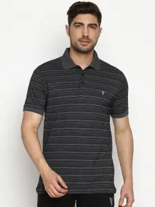 Van Heusen Innerwear Striped Polo Collar Cotton T-shirt