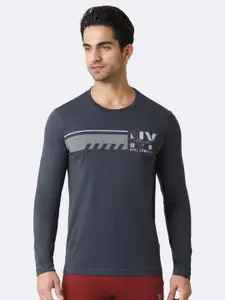 Van Heusen Innerwear Athleisure Printed Crew Neck Long Sleeve T-Shirt