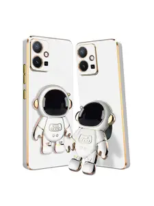 Karwan Vivo T1 5G Phone Back Case With Astronaut Holster Stand