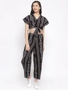 Miaz Lifestyle Ethnic Motif Embroidered Top With Palazzos