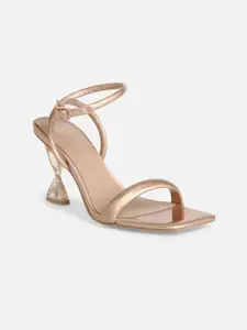 Call It Spring Rose Gold Party Kitten Sandals