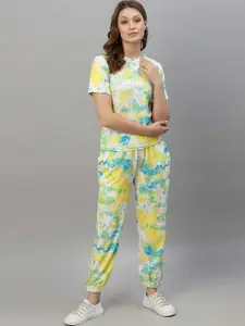Selvia Abstract Printed Night Suit