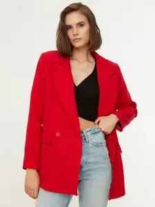Trendyol Notched Lapel Collar Long Sleeves Double Breasted Blazer