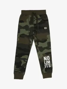 Alan Jones Boys Camouflage Printed Regular Fit Joggers