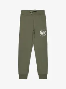 Alan Jones Boys Typography Printed Regular Fit Joggers