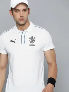 Puma x Royal Challengers Bangalore Arcade Printed Polo Collar Pure Cotton T-shirt