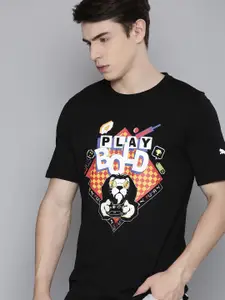 Puma x Royal Challengers Bangalore Arcade  Regular Fit Graphic Printed Pure Cotton T-shirt
