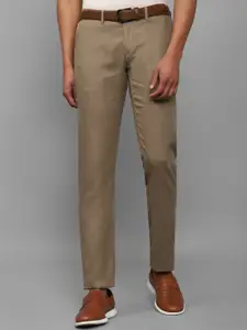Allen Solly Men Mid-Rise Textured Slim Fit Plain Trousers