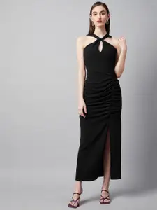 Marie Claire Choker Neck Sheath Maxi Dress