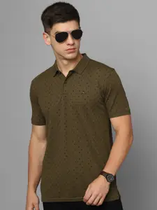 Louis Philippe Sport Conversational Printed Polo Collar Slim Fit T-shirt