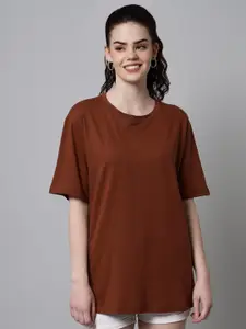 Funday Fashion Drop-Shoulder Sleeves Cotton Loose T-shirt