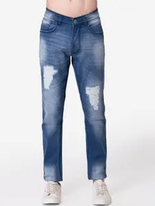 Allen Cooper Men Straight Fit Mildly Distressed Heavy Fade Stretchable Cotton Jeans