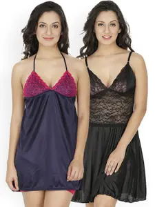 Klamotten Pack of 2 Lace Nightdresses 208N-07K