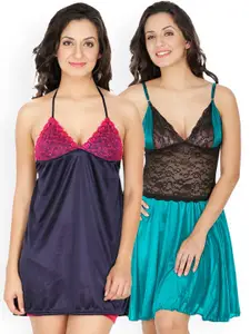 Klamotten Pack of 2 Lace Nightdresses 208N-07T