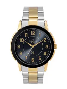 maxima Men Gold Brass Dial & Stainless Steel Bracelet Style Analogue Watch 51862CAGT