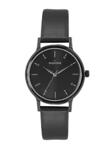 maxima Women Leather Straps Analogue Watch 67120LMLB