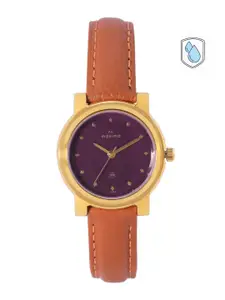 maxima Women Leather Straps Regular Analogue Watch 57583LMLY